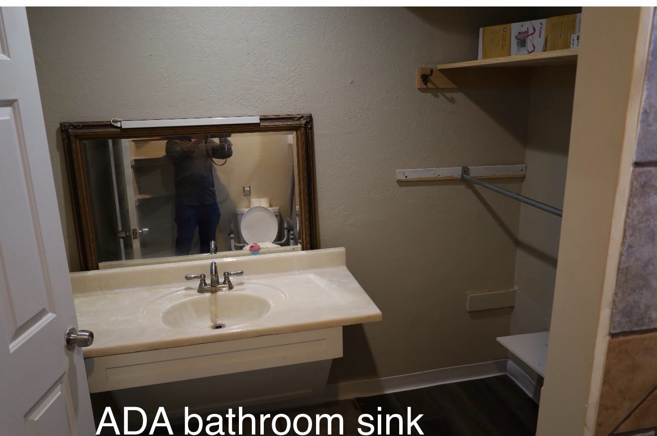 ADA accessible bathroom sink