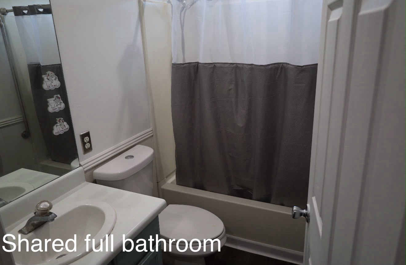 Shared full bathroom